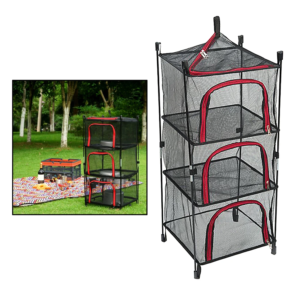 4-layer Drying Net, Mesh Hanging Dryer Rack Collapsible Cooking Utensil Food Bracket Net 
4-layer Drying Net, Mesh Hanging Dryer Rack Collapsible Cooking Utensil Food Bracket Net