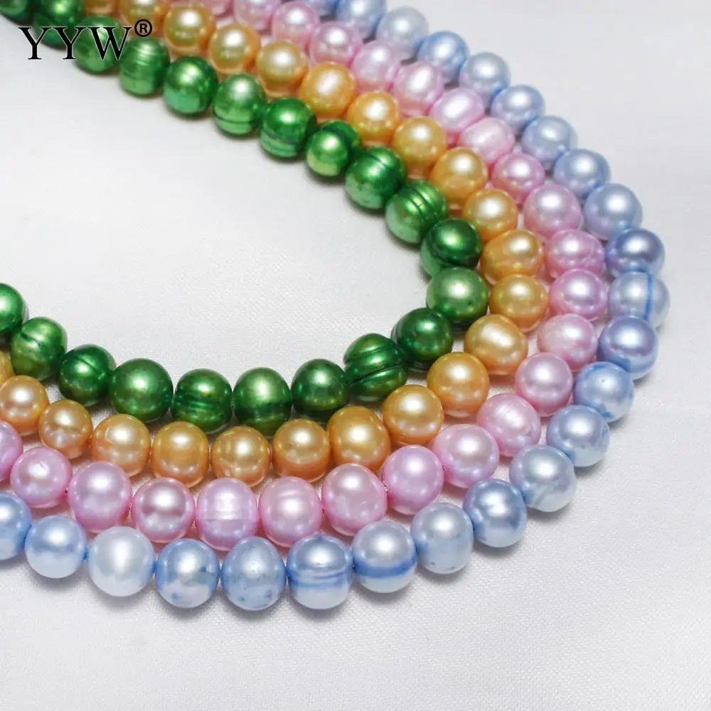 Cultured Potato Freshwater Pearl Beads Light Blue Pink Yellow Green Designer 8-9mm Natural Beads For Jewelry Making 0.8mm Hole
Cultured Potato Freshwater Pearl Beads Light Blue Pink Yellow Green Designer 8-9mm Natural Beads For Jewelry Making 0.8mm Hole