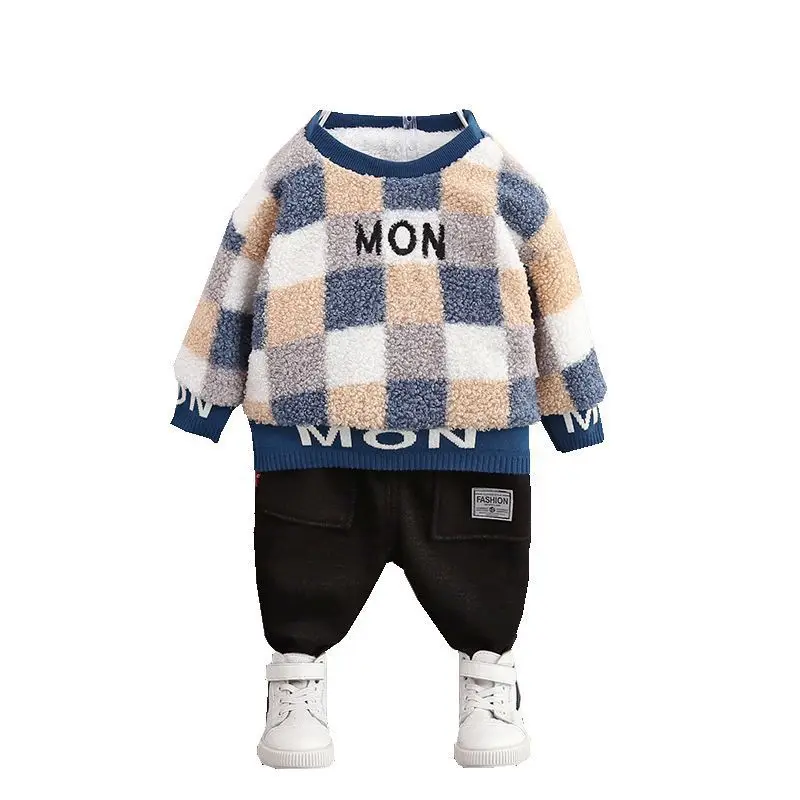 Autumn Winter Children Plus Velvet Thicken Clothes Baby Boy Girl Letter Clothing Infants Fashion 2Pcs/Set Kids Leisure Tracksuit
Autumn Winter Children Plus Velvet Thicken Clothes Baby Boy Girl Letter Clothing Infants Fashion 2Pcs/Set Kids Leisure Tracksuit