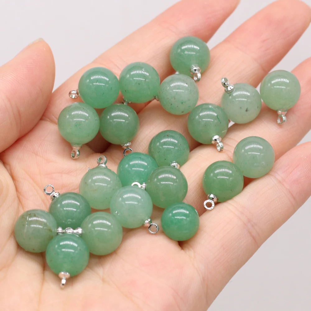 Natural Stone Green Aventurine Stone Ball Shape Pendants Charms For Jewelry Making Necklace Bracelet Earring Accessories
Natural Stone Green Aventurine Stone Ball Shape Pendants Charms For Jewelry Making Necklace Bracelet Earring Accessories