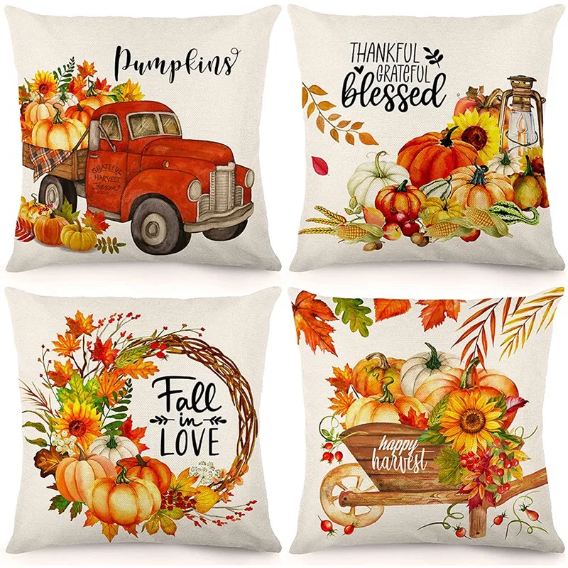 Promotion! Fall Pillow Covers 18X18 Set of 4 Outdoor Throw Pillowcase Farmhouse Decorations Linen Cushion Case for Home Decor
Promotion! Fall Pillow Covers 18X18 Set of 4 Outdoor Throw Pillowcase Farmhouse Decorations Linen Cushion Case for Home Decor