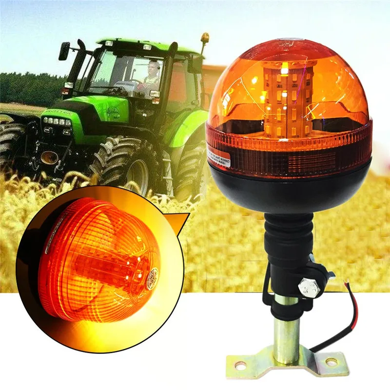 

New 40 LED Emergency Warning Flash Strobe Rotating Beacon Tractor Light High Quality Super Bright Long Life Motor Amber#295477