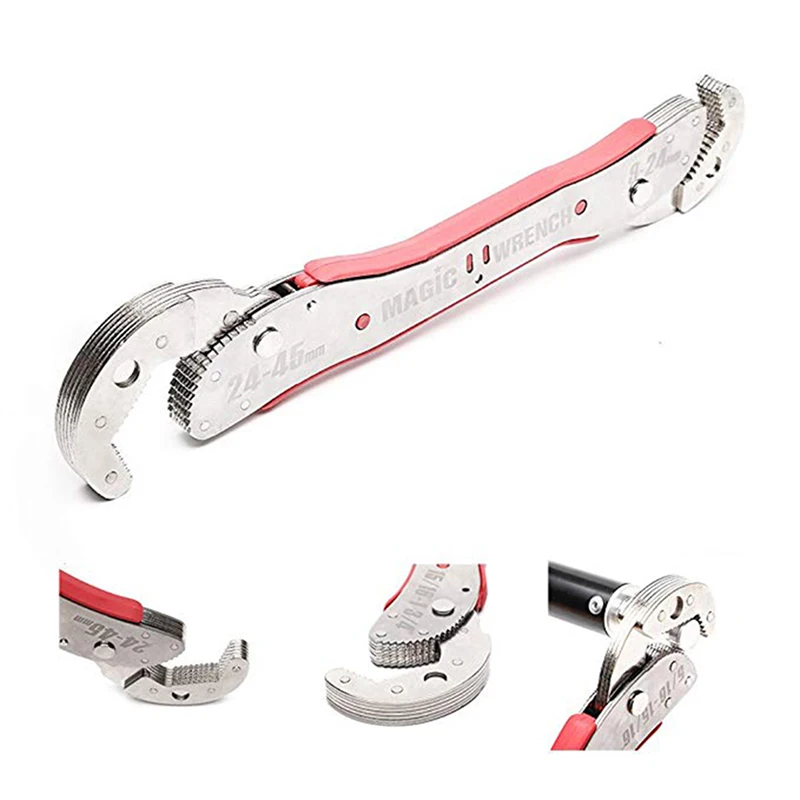 

Adjustable Wrench Multi Tool Repair Hand Tool Home 9-45mm Torque Ratchet Socket Universal Key Magic Spanner Furniture Car Repair