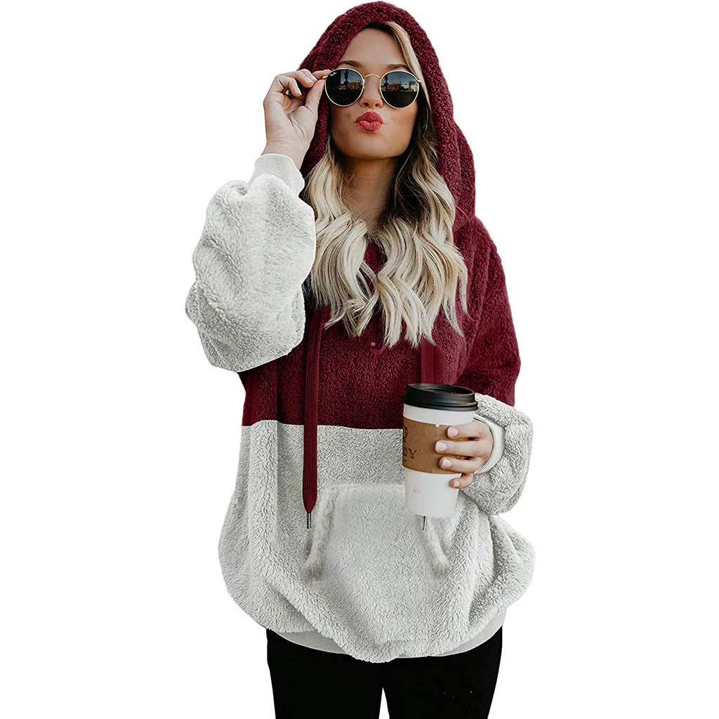 BAMBOOBOY Winter New Women's Contrast Color Long Sleeve Pocket Casual Fleece Hoodie FC692
BAMBOOBOY Winter New Women's Contrast Color Long Sleeve Pocket Casual Fleece Hoodie FC692