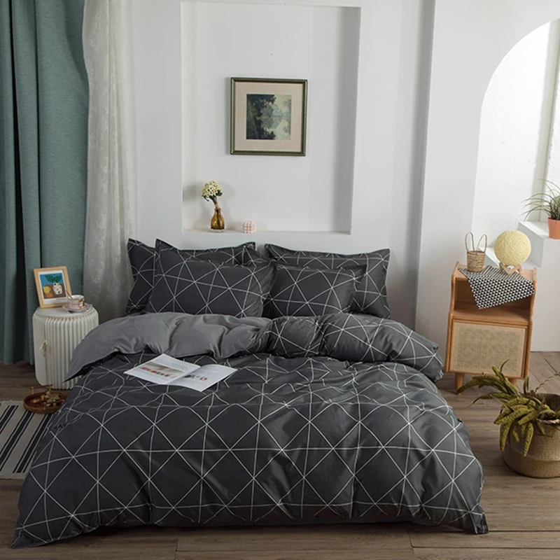 2020 summer bedding set geometry duvet cover flat sheet modern bed linen set stripe grid bed set AB side home textile pillowcase
2020 summer bedding set geometry duvet cover flat sheet modern bed linen set stripe grid bed set AB side home textile pillowcase