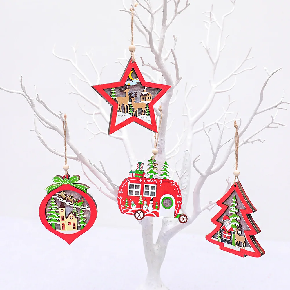 LED Light Christmas Tree Star Car Wooden Pendants Ornaments Xmas DIY Wood Crafts Kids Gift for Home Christmas Party Decorations
LED Light Christmas Tree Star Car Wooden Pendants Ornaments Xmas DIY Wood Crafts Kids Gift for Home Christmas Party Decorations