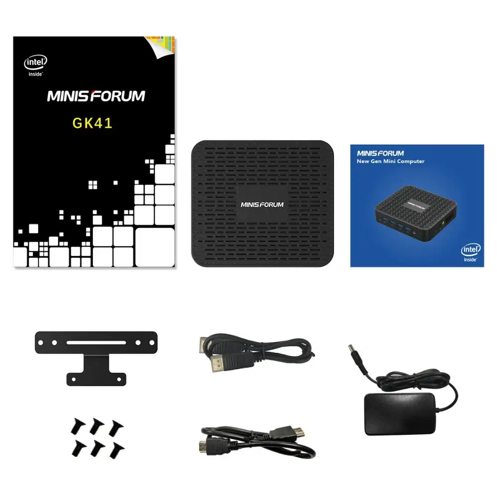 

MINISFORUM GK41 Windows 10 Pro MINI PC Intel Celeron Processor J4125 DDR4 8GB 128GB 256GB BT4.2 1000M LAN 4K HD Computer Host