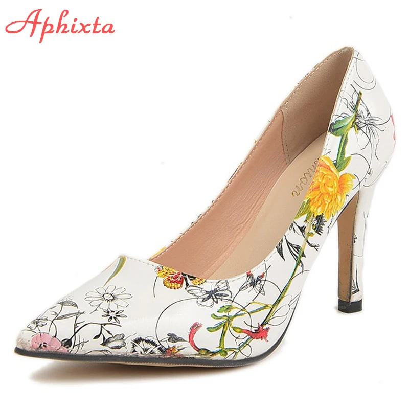 Aphixta 2021 New Flowers Prints 9cm Thin Heels Pointed Toe Pumps Women Leopard Zebra Pattern Leather Shoes Patent Wedding Shoes
Aphixta 2021 New Flowers Prints 9cm Thin Heels Pointed Toe Pumps Women Leopard Zebra Pattern Leather Shoes Patent Wedding Shoes