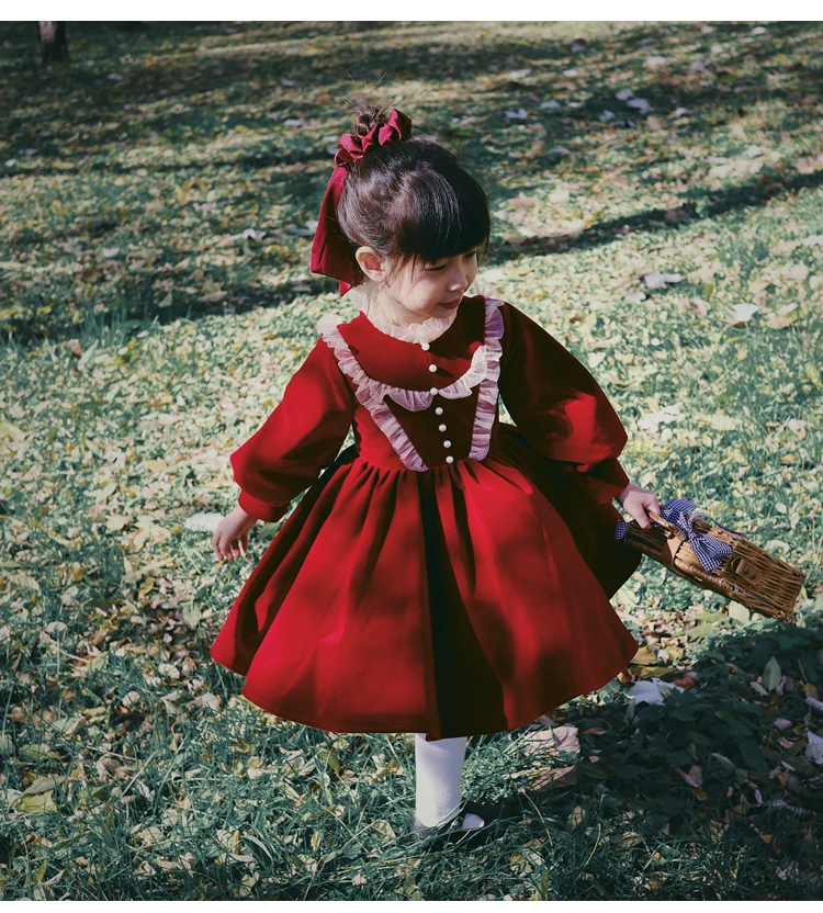 Зимние испанская футболка с длинным рукавом для маленьких девочек; Красное кружево бархат богатый Винтажный стиль; Туфли принцессы для дев... 
Зимние испанская футболка с длинным рукавом для маленьких девочек; Красное кружево бархат богатый Винтажный стиль; Туфли принцессы для дев...