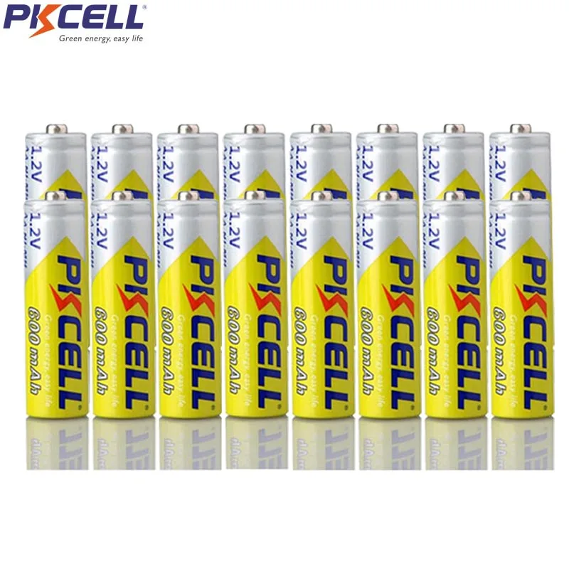16Pcs PKCELL AA Rechargeable Battery NIMH 1.2V 600mah Charge Fast And Best Price For Digital Camera
16Pcs PKCELL AA Rechargeable Battery NIMH 1.2V 600mah Charge Fast And Best Price For Digital Camera