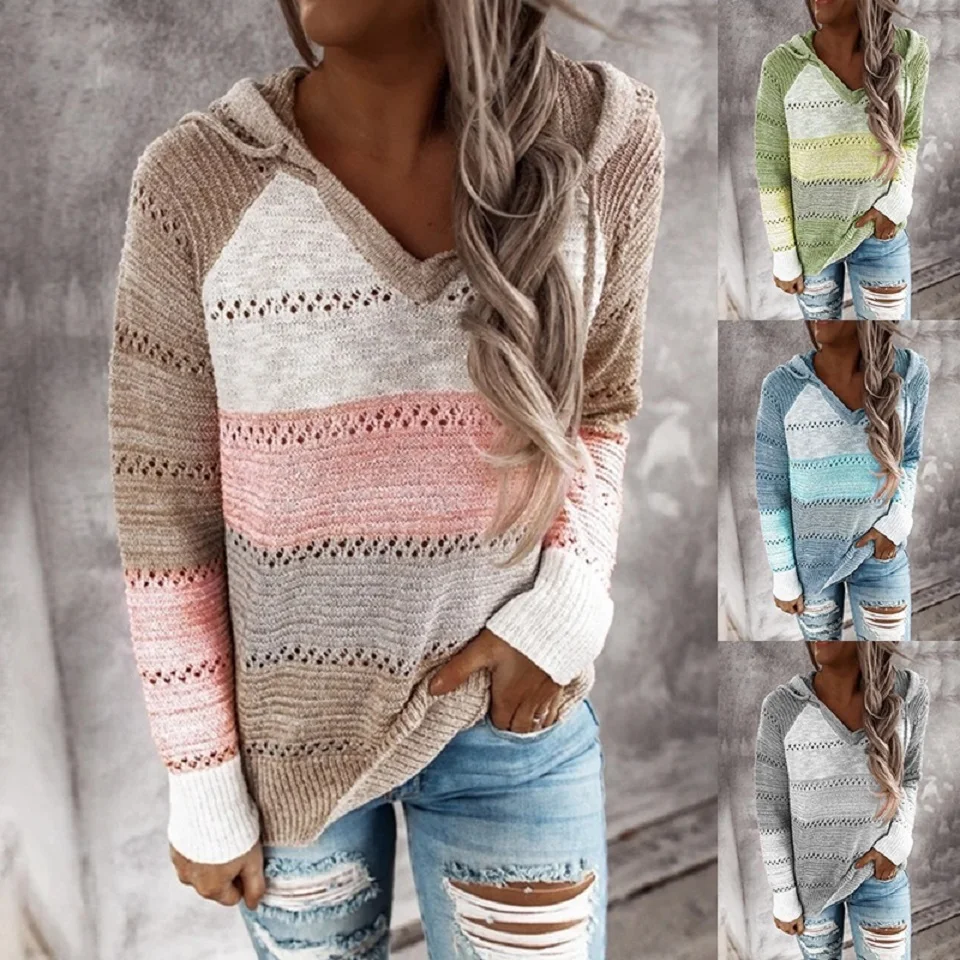 7 Colors Autumn 2020 New Sweaters Fashion Women Casual Rib Knitted Long Sleeve Loose Fitting Pullover Hooded Drawstring Sweater
7 Colors Autumn 2020 New Sweaters Fashion Women Casual Rib Knitted Long Sleeve Loose Fitting Pullover Hooded Drawstring Sweater