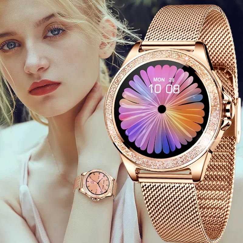 GEJIAN 2021 New Fashion Rose Gold Smart Watch Women Waterproof Electronics Sports Ladies Smartwatch For Android IOS Smart Clocks
GEJIAN 2021 New Fashion Rose Gold Smart Watch Women Waterproof Electronics Sports Ladies Smartwatch For Android IOS Smart Clocks