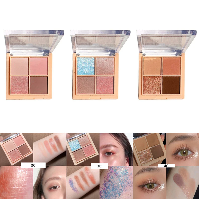 Mini mashed potato Eye Shadow Quad tray 4-color Sequin glitter powder pearl matte four palace eye shadow women's cosmetics
Mini mashed potato Eye Shadow Quad tray 4-color Sequin glitter powder pearl matte four palace eye shadow women's cosmetics