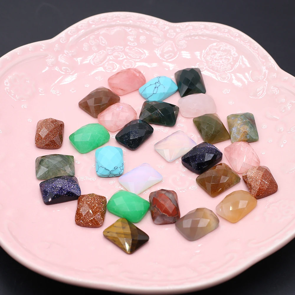 10pcs Cabochon Natural Stone Bead Faceted Rectangle Natural Agates Loose Bead for for Women DIY Jewerly Necklace Bracelet
10pcs Cabochon Natural Stone Bead Faceted Rectangle Natural Agates Loose Bead for for Women DIY Jewerly Necklace Bracelet