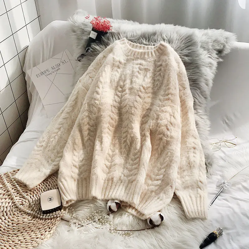 Женские вязаные пуловеры с круглым вырезом и длинным рукавом, Повседневная зимняя одежда, уличная одежда, осень-зима 2020
Женские вязаные пуловеры с круглым вырезом и длинным рукавом, Повседневная зимняя одежда, уличная одежда, осень-зима 2020