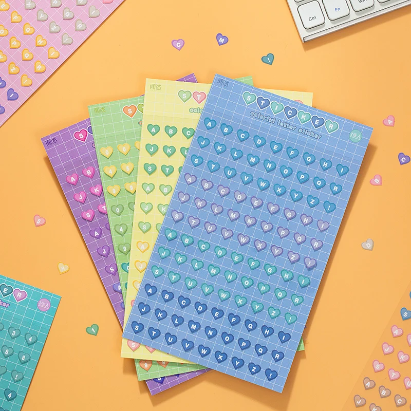 MOHAMM 2 Sheets Rainbow Color Number Alphabet Heart Decorative Stickers for Scrapbooking Greeting Cards Journaling Stationery
MOHAMM 2 Sheets Rainbow Color Number Alphabet Heart Decorative Stickers for Scrapbooking Greeting Cards Journaling Stationery