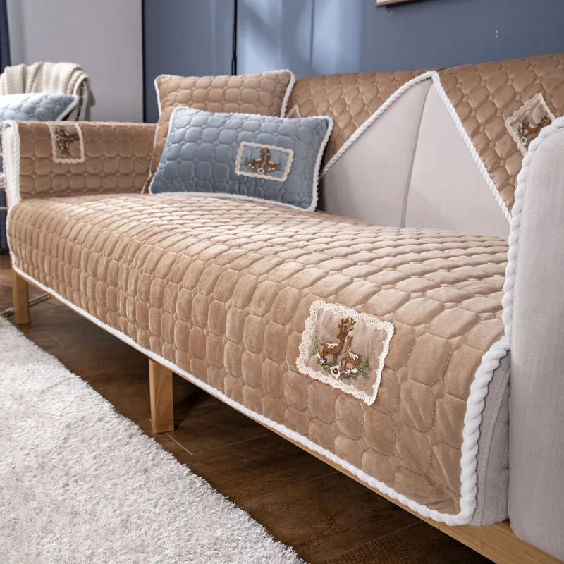 Velvet Fabric Sofa Covers for Living Room Solid Corner Sofa Covers Couch Slipcovers Anti Slip Thicken Plush Sofa Cover Protector
Velvet Fabric Sofa Covers for Living Room Solid Corner Sofa Covers Couch Slipcovers Anti Slip Thicken Plush Sofa Cover Protector