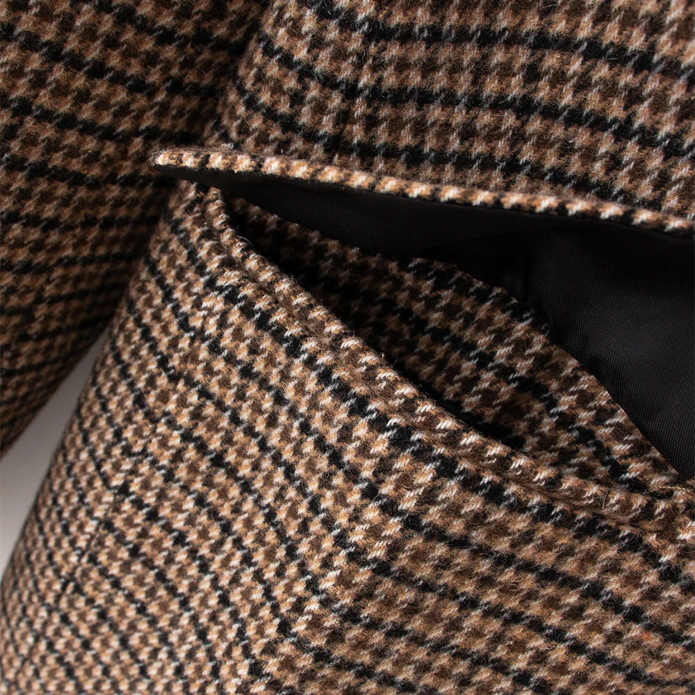 New Women Blazers Office Lady Slim Vintage Casual Plaid Double-breasted Long Sleeve Jacket Female Spring Autumn Brown Blazer
New Women Blazers Office Lady Slim Vintage Casual Plaid Double-breasted Long Sleeve Jacket Female Spring Autumn Brown Blazer