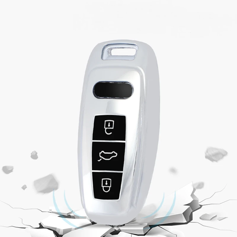 For Audi A6L A7 A8 C8 Q8 D5 2018 2019 Auto Protector Shell Accessories High quality New Soft TPU Full Cover Remote Car Key Case |