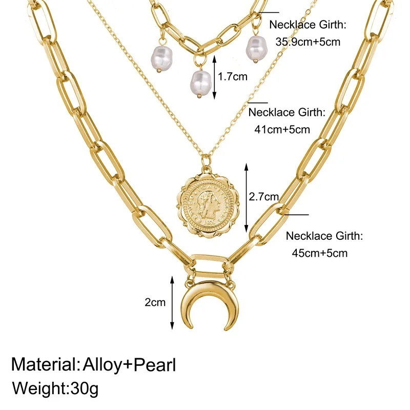 Punk style ladies necklace steampunk men's jewelry vintage big coin pendant chunky chain necklace for women's necklace 2021 
Punk style ladies necklace steampunk men's jewelry vintage big coin pendant chunky chain necklace for women's necklace 2021