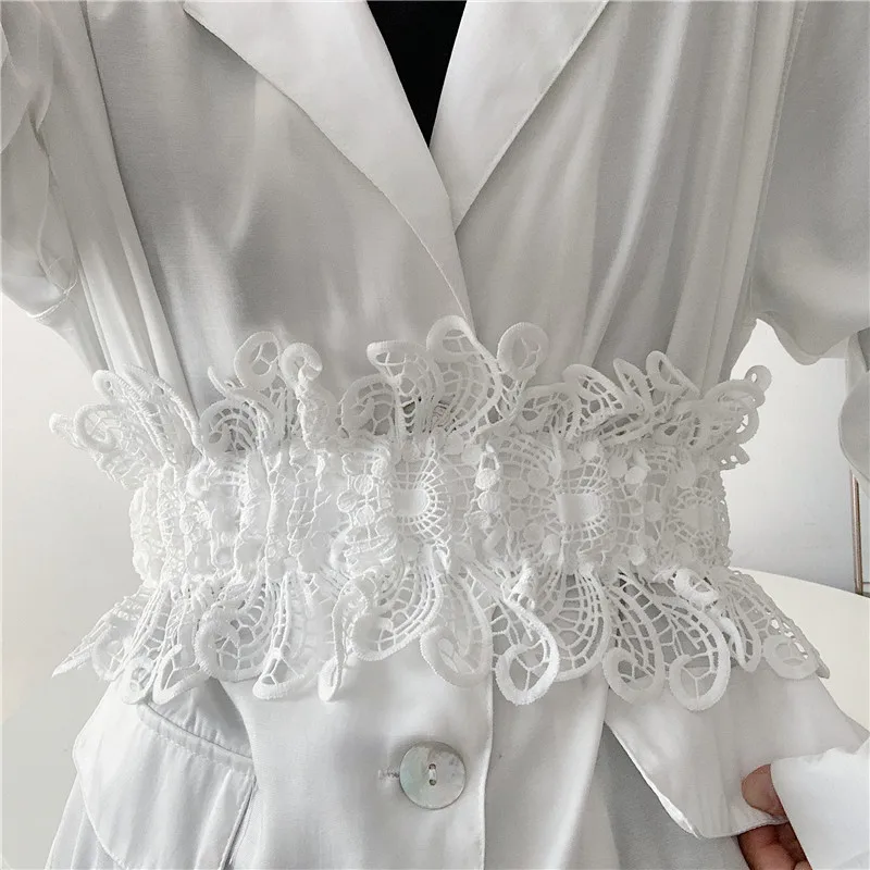Hollow Lace Belt Women's Elastic Korean-Style Elegant Dress with Seal Decoration Waist Slimming
Hollow Lace Belt Women's Elastic Korean-Style Elegant Dress with Seal Decoration Waist Slimming