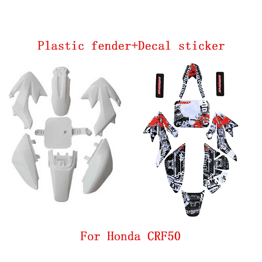 Motorcycle Plastics Fender Fairing Kit Stickers Graphics Decal For Honda CRF50 XR50 Decals body Kit Dirt Pit Bike Style
Motorcycle Plastics Fender Fairing Kit Stickers Graphics Decal For Honda CRF50 XR50 Decals body Kit Dirt Pit Bike Style