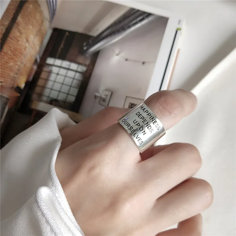 RUIYI Minimalist Real 925 Sterling Silver Jewelry Make Old Distressed Ring Women Vintage Width Surface Happiness Exquisite Rings
RUIYI Minimalist Real 925 Sterling Silver Jewelry Make Old Distressed Ring Women Vintage Width Surface Happiness Exquisite Rings