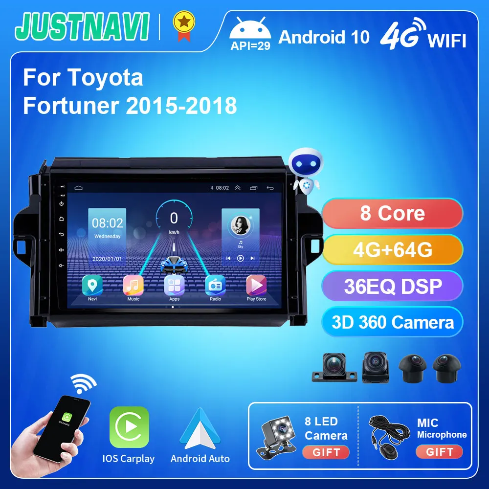 Car Radio AI Voice Android 10 QLED For Toyota Fortuner 2015-2018 Auto Stereo Multimedia Video Player Navigation DSP 48EQ Carplay
Car Radio AI Voice Android 10 QLED For Toyota Fortuner 2015-2018 Auto Stereo Multimedia Video Player Navigation DSP 48EQ Carplay