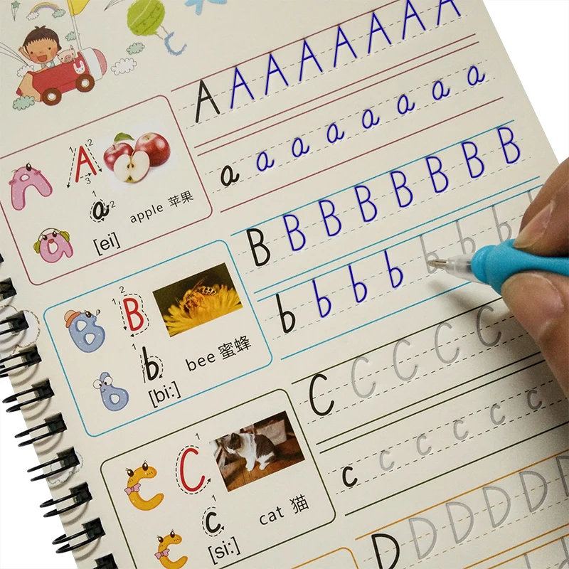 26 English letters Chinese Calligraphy copybook for Kid Children kindergarten Exercises Calligraphy Practice Book libros
26 English letters Chinese Calligraphy copybook for Kid Children kindergarten Exercises Calligraphy Practice Book libros