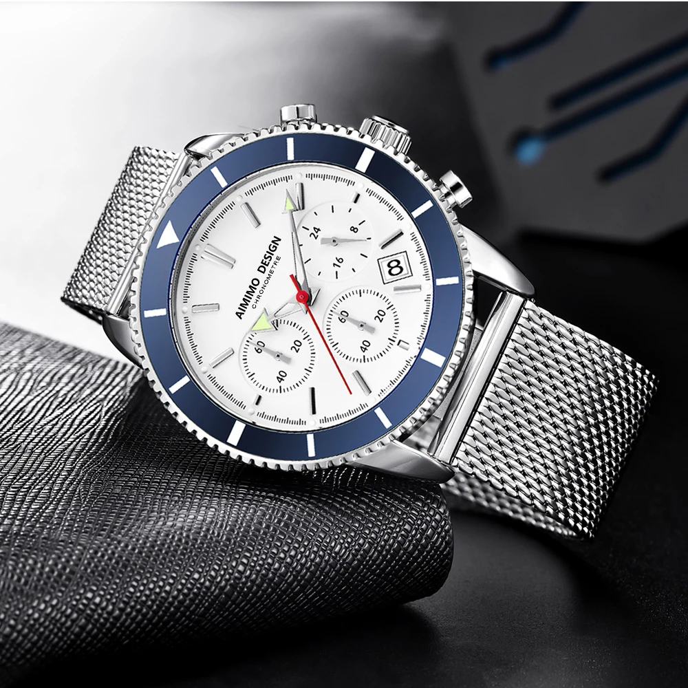 AIMIMO DESIGN Men`s Wristwatch Japan-Miyota Movement Quartz Watches Men Waterproof 30M Chronograph Watch Clock Relogio Masculino
AIMIMO DESIGN Men`s Wristwatch Japan-Miyota Movement Quartz Watches Men Waterproof 30M Chronograph Watch Clock Relogio Masculino