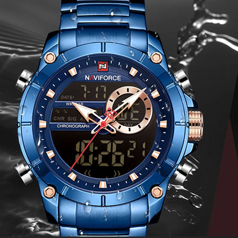 Fashion Luxury NAVIFORCE Men Watch Quartz Male Clock New Design Watch For Men Waterproof Stainless Steel Wristwatch Reloj Hombre
Fashion Luxury NAVIFORCE Men Watch Quartz Male Clock New Design Watch For Men Waterproof Stainless Steel Wristwatch Reloj Hombre
