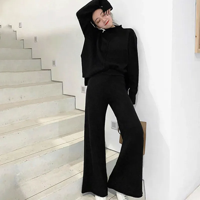 Autumn Winter Womens Sets 2 Piece Pant Suits for Women Knitted Long Sleeve Two Piece Set Top and Pants Women Suit Outwear Korean
Autumn Winter Womens Sets 2 Piece Pant Suits for Women Knitted Long Sleeve Two Piece Set Top and Pants Women Suit Outwear Korean
