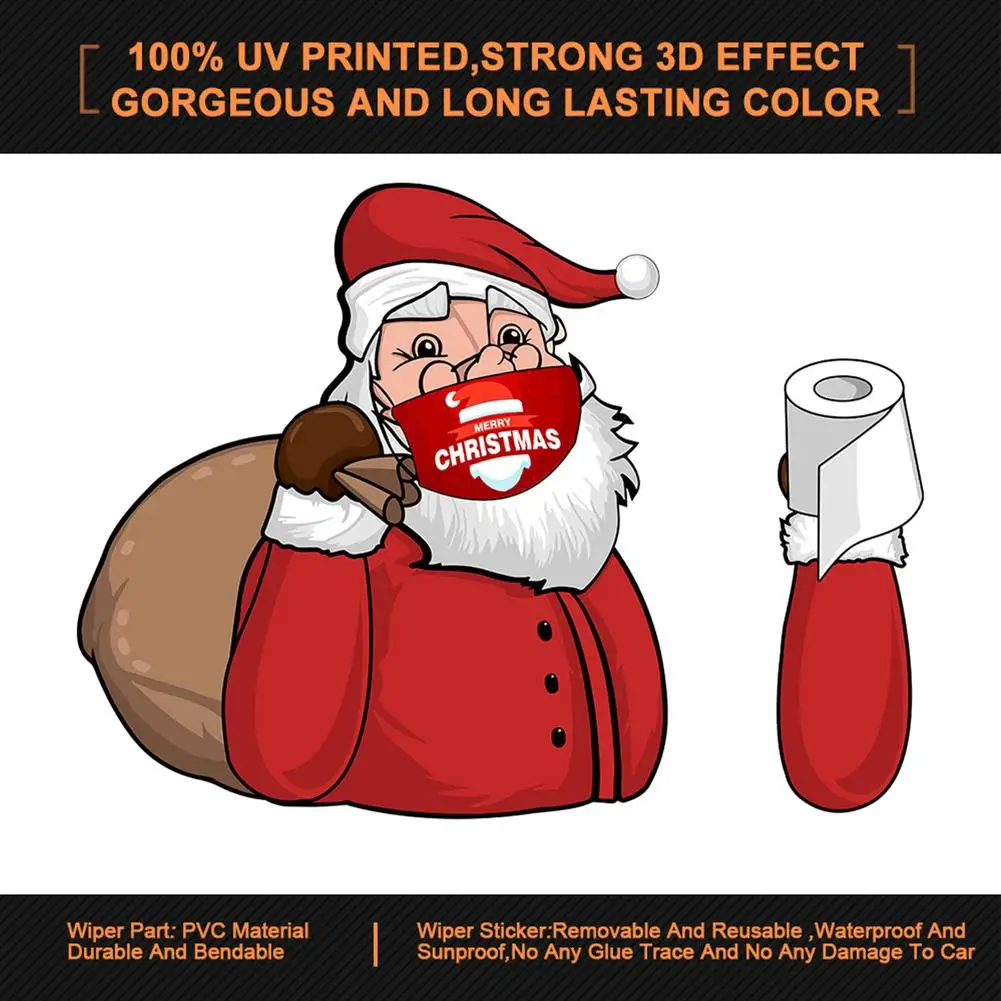 2020 Santa Car Rear Wiper Sticker PVC Removable Car Rear Windshield Decal Sticker Car Window Sticker Christmas Decoration
2020 Santa Car Rear Wiper Sticker PVC Removable Car Rear Windshield Decal Sticker Car Window Sticker Christmas Decoration