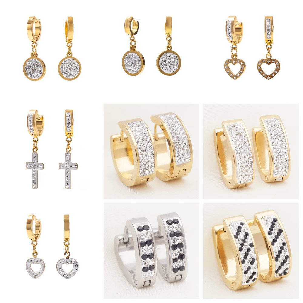 Hot New 27 Styles Crystal Small Hoop Earrings for Women Mens Fashion Geometric Stainless Steel Circle Earings Punk Girls Gifts
Hot New 27 Styles Crystal Small Hoop Earrings for Women Mens Fashion Geometric Stainless Steel Circle Earings Punk Girls Gifts