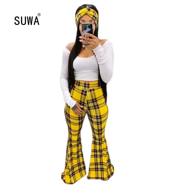 Fashion Retro Plaid Print High Waist Long Flare Pants Wholesale Hot Sale Streetwear Women Slim Boot-cut Trousers 3 Color
Fashion Retro Plaid Print High Waist Long Flare Pants Wholesale Hot Sale Streetwear Women Slim Boot-cut Trousers 3 Color