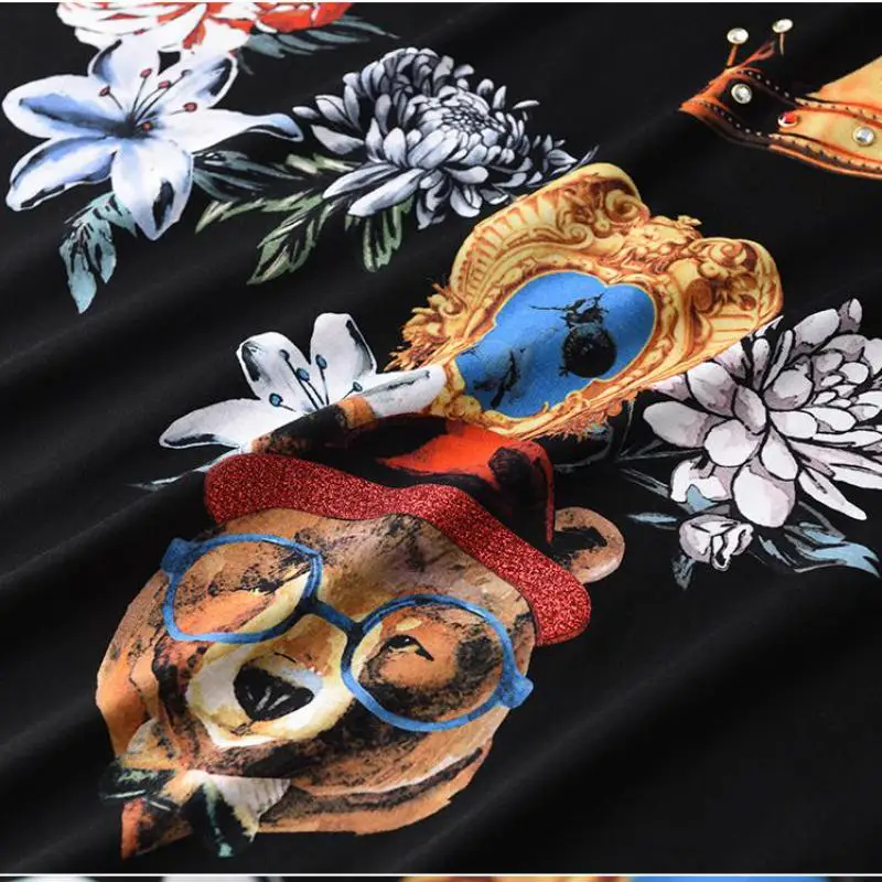 100% Cotton Mens T-shirts Luxury Diamond And Printing Round Collar Men T-shirts Plus Size 4xl Slim Fit T-shirts Man