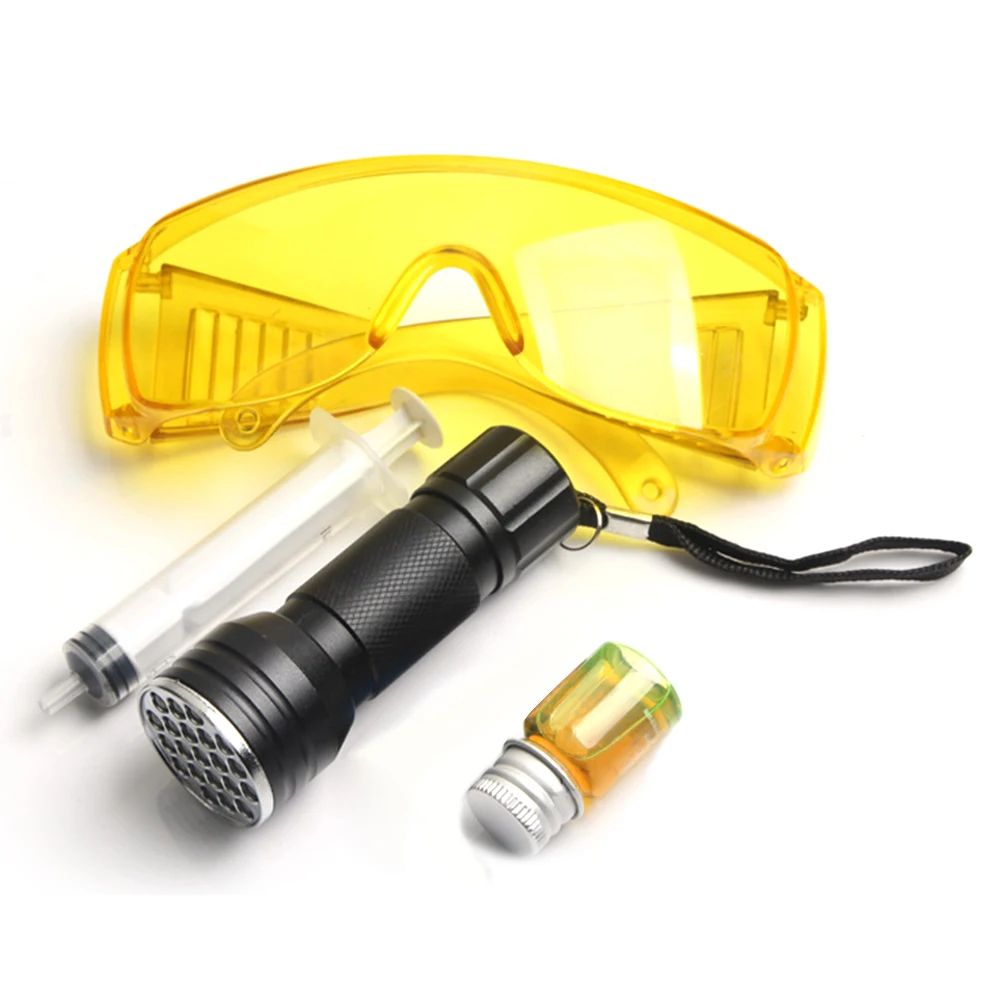 Leak Detector Kit Durable Multifunctional Automotive Air Conditioning Repair Tools LED UV Flashlight Protective Glasses Set
Leak Detector Kit Durable Multifunctional Automotive Air Conditioning Repair Tools LED UV Flashlight Protective Glasses Set