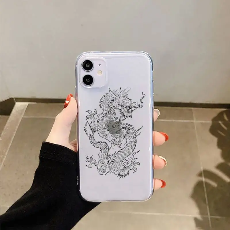 Chinese dragon style Line art animal Phone Case Transparent for iPhone 6 7 8 11 12 s mini pro X XS XR MAX Plus
Chinese dragon style Line art animal Phone Case Transparent for iPhone 6 7 8 11 12 s mini pro X XS XR MAX Plus