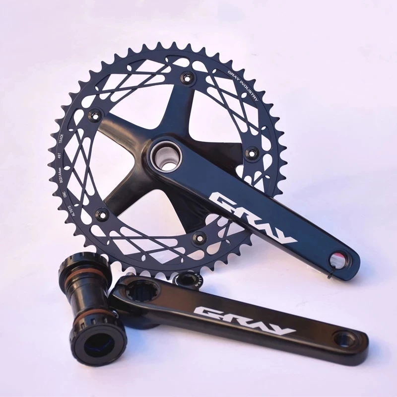 Track Bike Crankset 144 BCD 49T 165mm Sprocket Aluminum Single Speed Bike Track Bicycle Road Bike Fixed Gear Chainwheel Cranks
Track Bike Crankset 144 BCD 49T 165mm Sprocket Aluminum Single Speed Bike Track Bicycle Road Bike Fixed Gear Chainwheel Cranks
