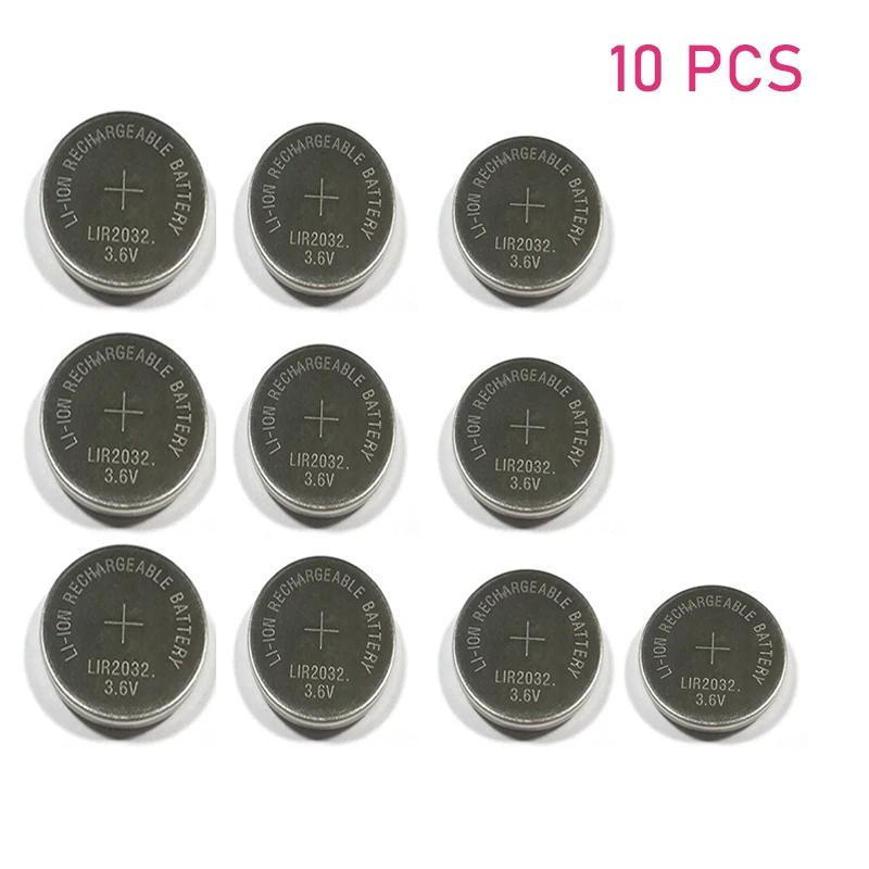 new 10pcs/lot LIR2032 3.6V Li-on Rechargeable Button Coin Cell Battery Can Replace CR2032/ML2032 for watches
new 10pcs/lot LIR2032 3.6V Li-on Rechargeable Button Coin Cell Battery Can Replace CR2032/ML2032 for watches