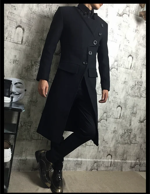 M-3XL!New customized young men's winter thick mid-length personality woolen coat over-the-knee woolen trench coat. 
M-3XL!New customized young men's winter thick mid-length personality woolen coat over-the-knee woolen trench coat.