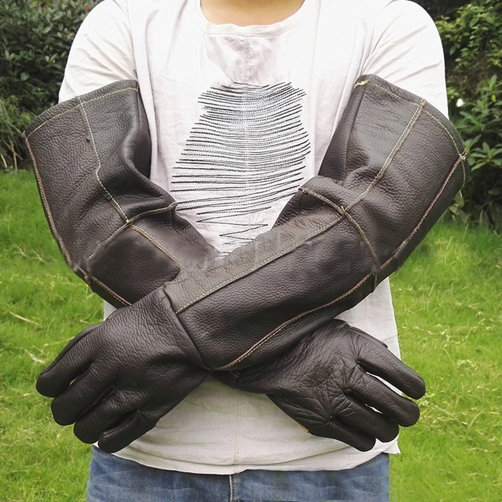 Thicken Leather Anti-bite Gloves Tactical Animal Training Feeding For Dog Cat Snake Eagle Bite Anti-scratch Protect Safety Glove
Thicken Leather Anti-bite Gloves Tactical Animal Training Feeding For Dog Cat Snake Eagle Bite Anti-scratch Protect Safety Glove