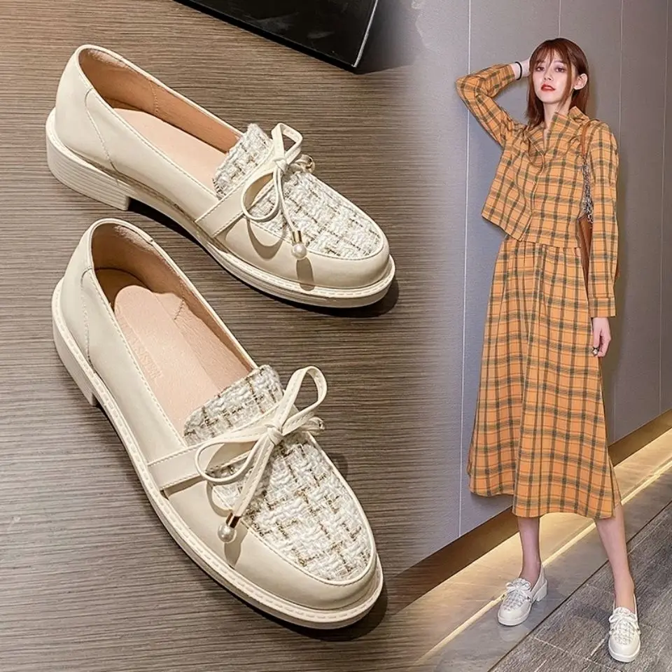 Women's Flat Shoes Loafers Ladies Slip-on 2021 Casual Platform White Leather Low-heeled Fashion Spring Luxury Dropshipping
Women's Flat Shoes Loafers Ladies Slip-on 2021 Casual Platform White Leather Low-heeled Fashion Spring Luxury Dropshipping