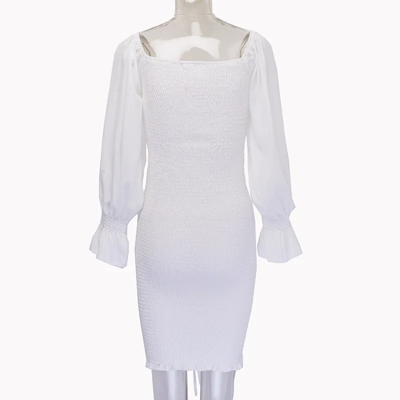 QWEEK lantern Sleeve Bodycon Mini Dress Women Sexy Off Shoulder Halter Wrap Staple Dress Short Slim Party Outfits for Women 2021 
QWEEK lantern Sleeve Bodycon Mini Dress Women Sexy Off Shoulder Halter Wrap Staple Dress Short Slim Party Outfits for Women 2021