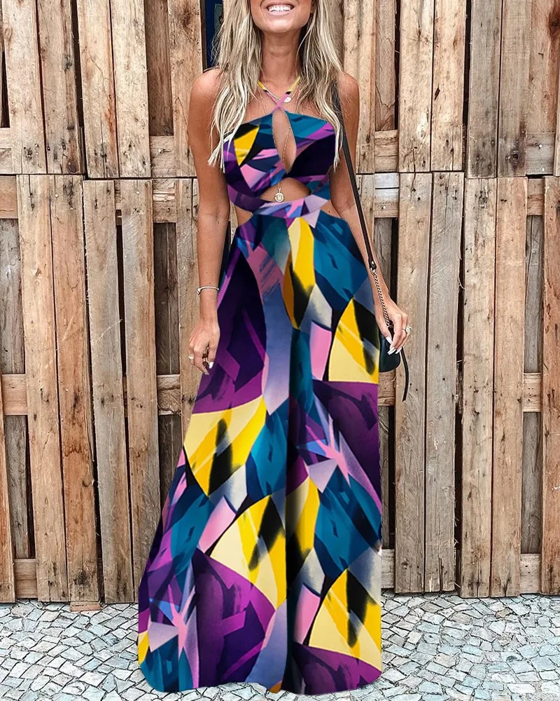 Sexy Women Jumpsuit Ladies Halter Sleeveless Sling Casual Hollow Wide Leg Bodysuit Fashion Streetwear Holiday Beach Romper
Sexy Women Jumpsuit Ladies Halter Sleeveless Sling Casual Hollow Wide Leg Bodysuit Fashion Streetwear Holiday Beach Romper