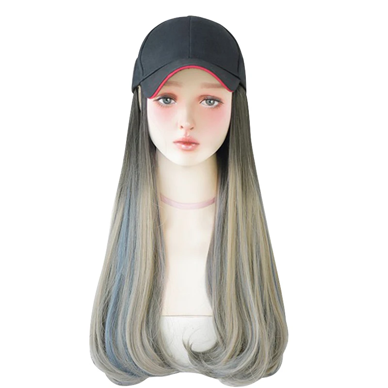 Trendy Baseball Hat Wig Integrated Gradient Highlighting Long Curly Hair Cap Long Hair Micro-Volume Net Red Fashion Wig Winter
Trendy Baseball Hat Wig Integrated Gradient Highlighting Long Curly Hair Cap Long Hair Micro-Volume Net Red Fashion Wig Winter