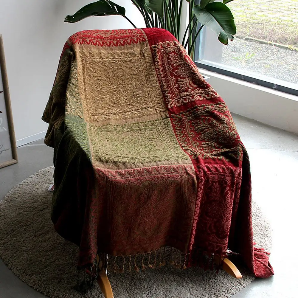5 Colors Colorful Bohemian Chenille Plaids Blanket Sofa Decorative Throws on Sofa/Bed Large Cobertor Blanket With Tassel
5 Colors Colorful Bohemian Chenille Plaids Blanket Sofa Decorative Throws on Sofa/Bed Large Cobertor Blanket With Tassel