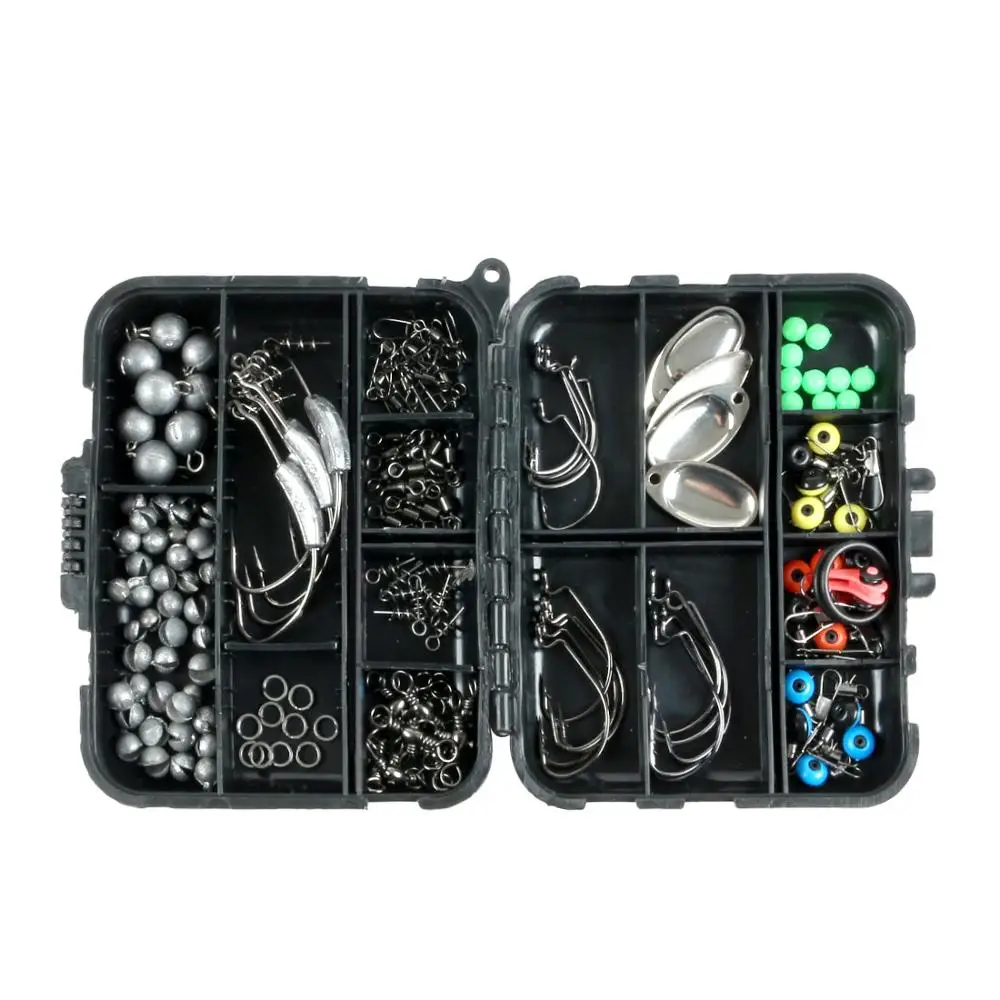 YINGTOUMAN 155 Kinds Fishing Hooks Multifunctional Fishing Tackle Kit Hooks Spoon Sinker Accessories Box Tools Set
YINGTOUMAN 155 Kinds Fishing Hooks Multifunctional Fishing Tackle Kit Hooks Spoon Sinker Accessories Box Tools Set