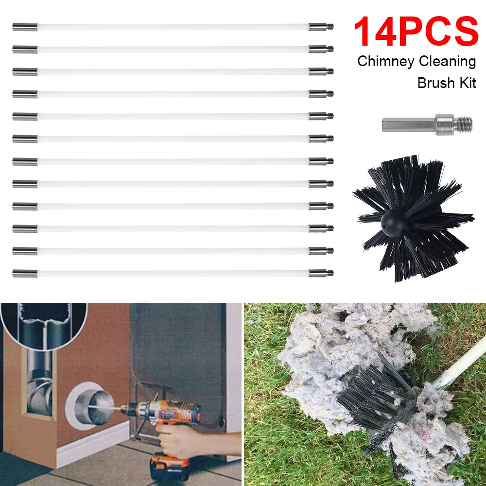 Chimney Cleaner Brush Rods Kit Electrical Rotary Drill Drive Sweeping Power Tool Flexible Chimney Fireplace Kit Cleaning Brush
Chimney Cleaner Brush Rods Kit Electrical Rotary Drill Drive Sweeping Power Tool Flexible Chimney Fireplace Kit Cleaning Brush