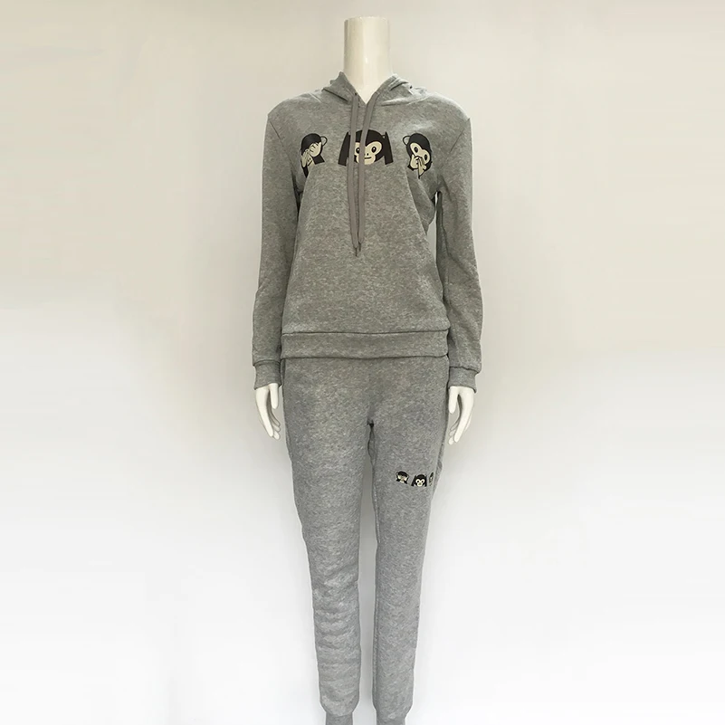 4 Color 4 sizes Women Sportswear Sweat Suit Winter Monkey Printed Sweatshirt Pant Two Piece Set Female Tracksuit Clothing Outfit
4 Color 4 sizes Women Sportswear Sweat Suit Winter Monkey Printed Sweatshirt Pant Two Piece Set Female Tracksuit Clothing Outfit